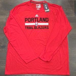 Adidas Men's XXL Portland Trailblazers Long Sleeve